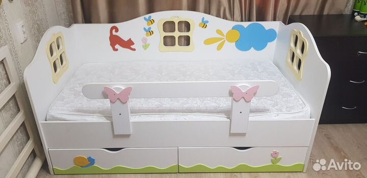 Детская кровать+матрас