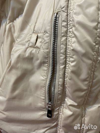 Куртка пуховик женская nike светло-бежевая