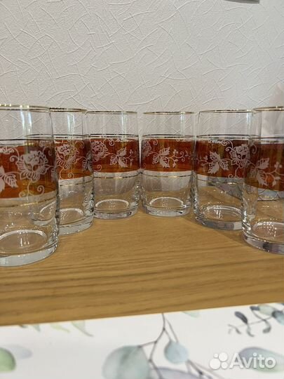 Стаканы 6 шт чешское стекло
