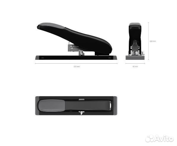 Степлер ErichKrause №23, 100листов, мощный