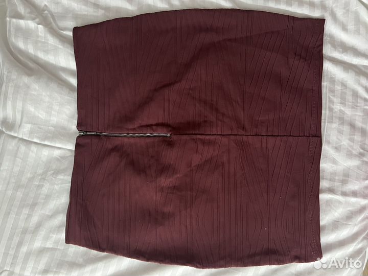 Юбка женская терракот коричневая