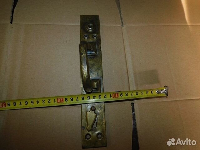 Антикварная ручка с двери барской усадьбы,латунь+с