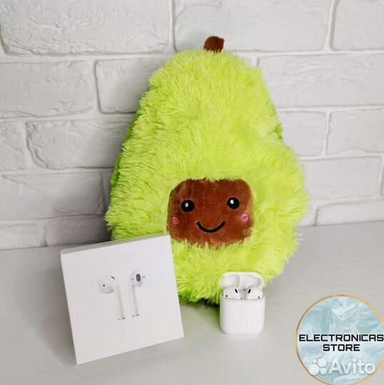 Эпл Airpods 2 Наушники Бело-Яркие Опт Розница