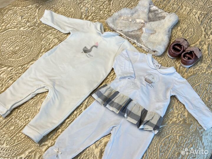 Вещи для девочки 9-12 мес