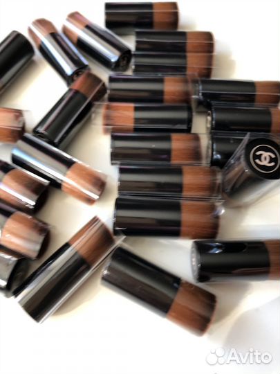 Мини кисть chanel для лица, тон, пудра, румяна