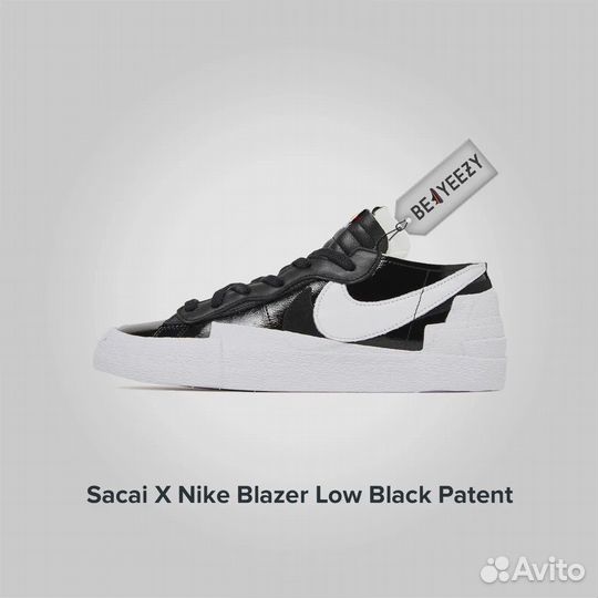 Nike Sacai X Blazer Low Black Patent