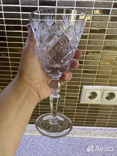 Фужеры хрустальные гхз СССР Ромбы Кубки