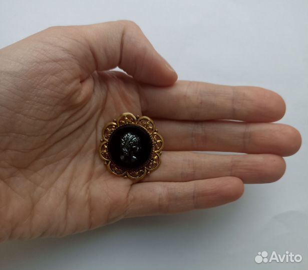 Брошь Камея, винтаж