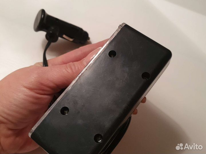 Разветвитель прикуривателя 3 гнезда и usb, чёрный