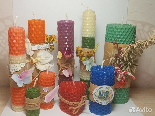 Свечи из натуральной вощины ручной работы