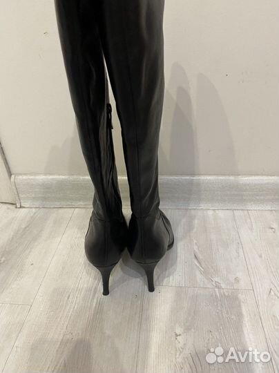 Сапоги женские кожаные 40