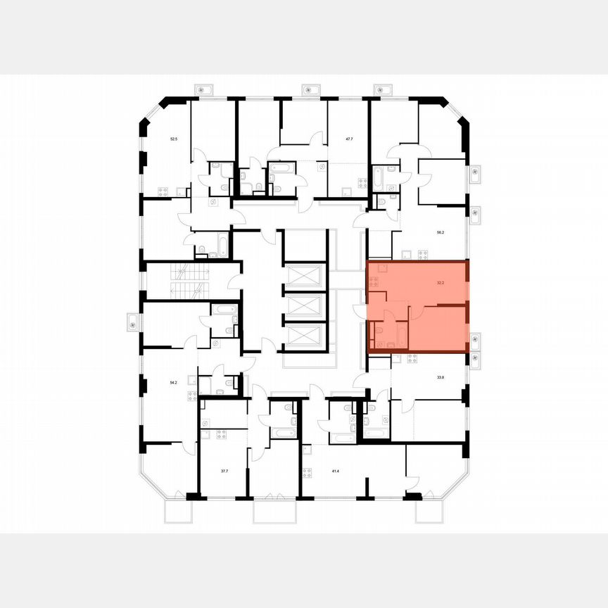 1-к. квартира, 32,2 м², 14/23 эт.