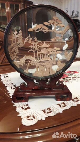 Панно диорама пробка Китай