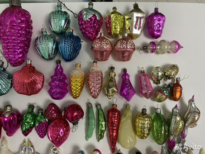 Елочные игрушки, СССР, якут, прищепка, стекло