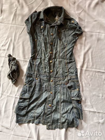 Джинсовый сарафан, кардиган, кофточка, сумка