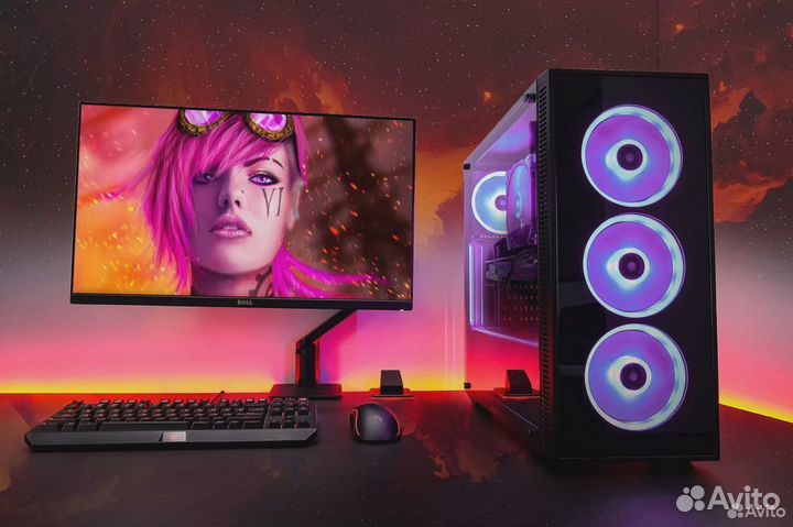 Игровой Компьютер Ryzen 7/ Rx 6600/ 64Gb/ 1Tb Ssd