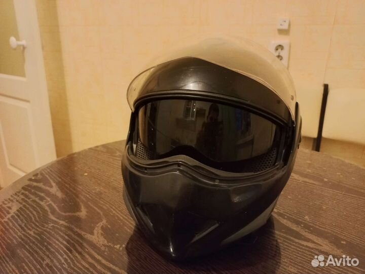 Мотошлем модуляр глянец