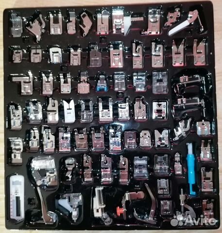 Набор прижимных лапок для швейной машинки. 72 шт