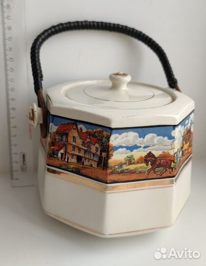 Фарфоровая Art Deco бисквитница. Англия