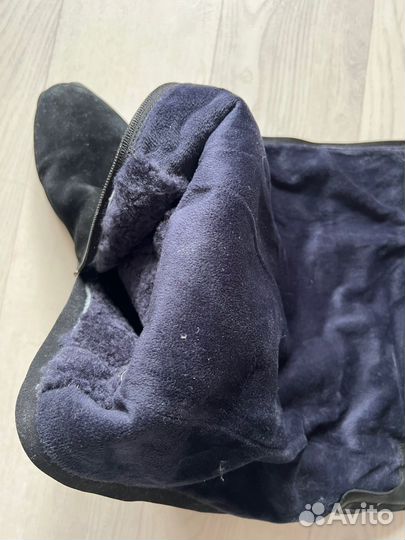Женские сапоги зимние замшевые, 39, 39.5 размер