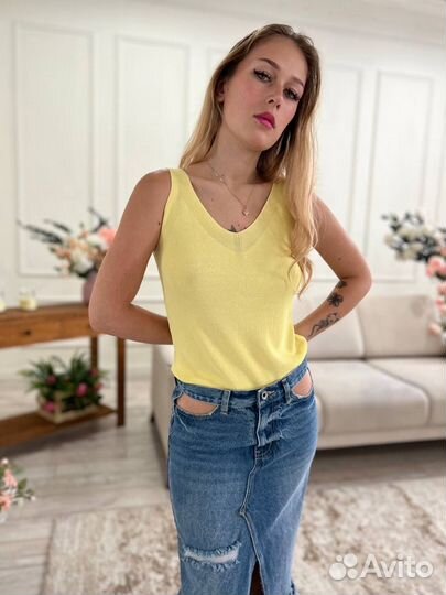 Джинсовая юбка длинная новая