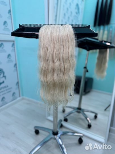 Волосы для наращивания теплый блонд 53 см