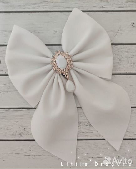 Большой белый бант/разные цвета