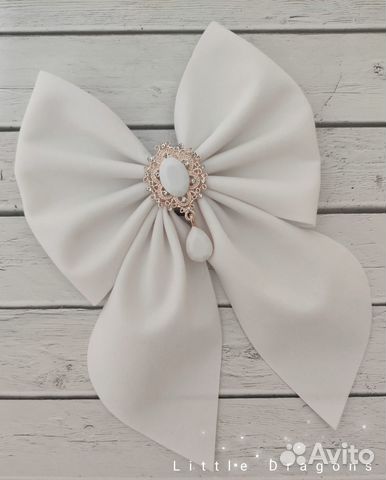 Большой белый бант/разные цвета