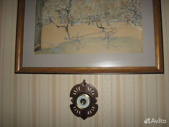 Барометр старинный резной редкий