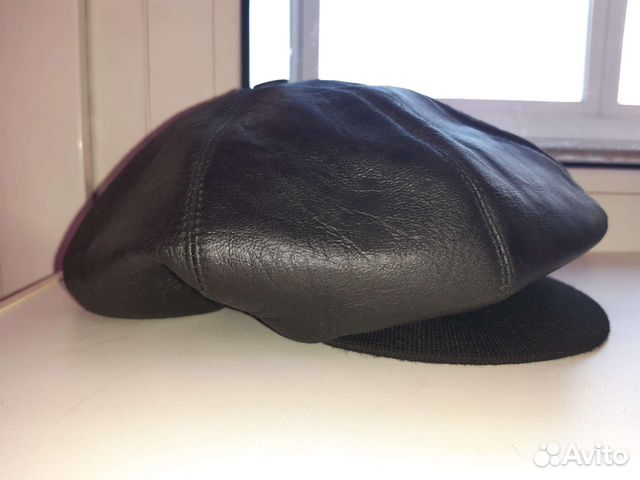 Берет женский/мужской кожаный