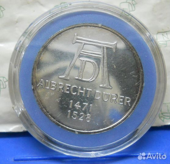 5 марок 1971 г + 5 долларов 2013 г серебро - пруф