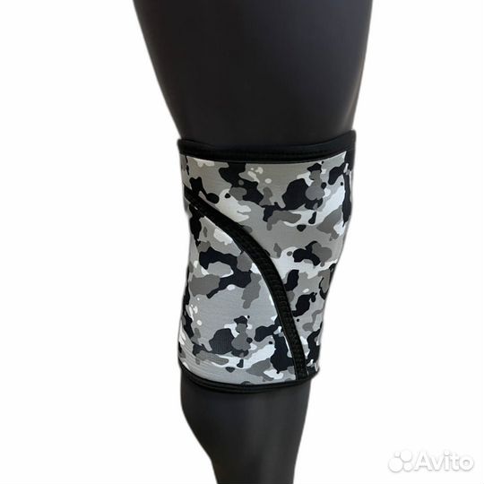 Неопреновые наколенники серо-белый камуфляж 7 мм