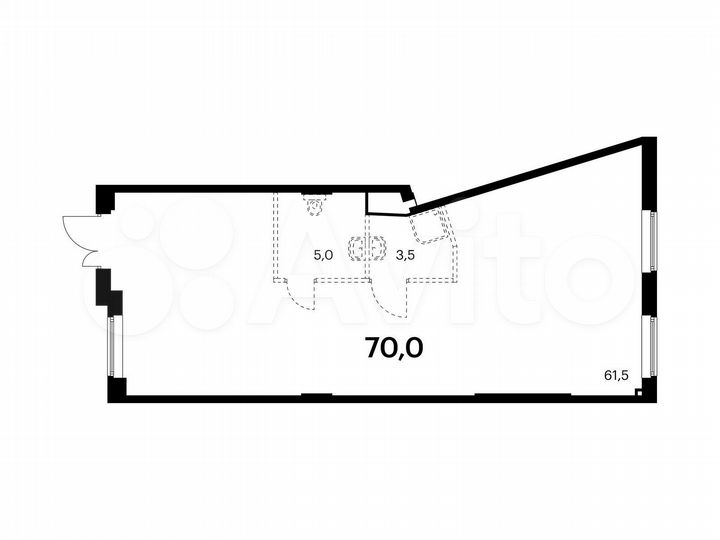 Продам помещение свободного назначения, 70 м²