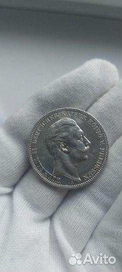 3 марки Пруссия Германия 1909 год