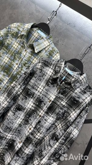 Брендовая рубашка в клетку (размер 42-48)