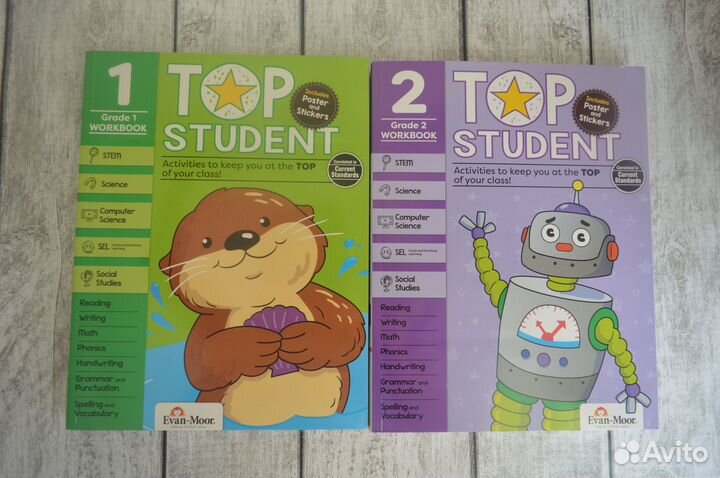 Рабочая тетрадь Evan Moor- Top Student Grade1, 2