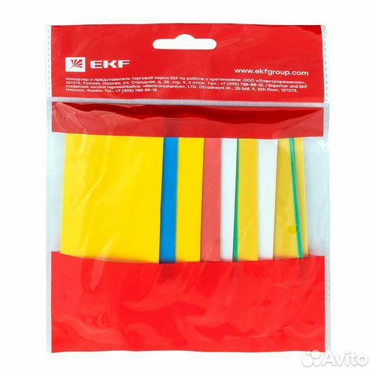 Набор трубок термоусадочных тут нг тонкостен. 30/15 (7 цветов по 3шт 100мм) EKF tut-n-30