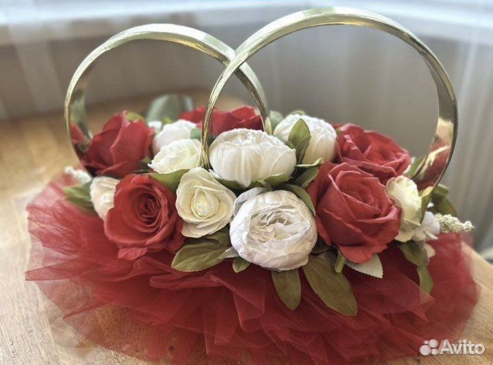 Свадебные аксессуары на машину красные и синие