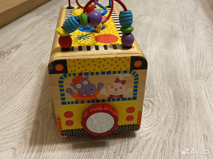 Развивающий деревянный автобус игрушка