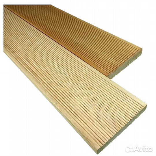Доска террасная лиственница гладкая/рифленная