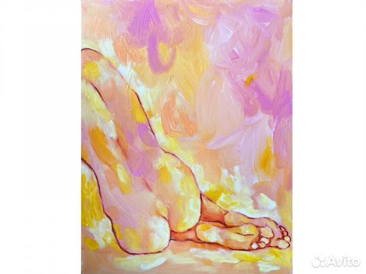 Картина маслом на холсте Ню, обнаженная 40/30 см