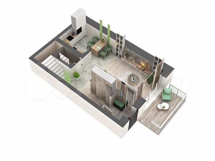 2-к. квартира, 90 м², 1/2 эт.