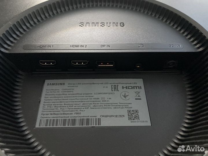 Монитор Samsung LC24RG50fqixci