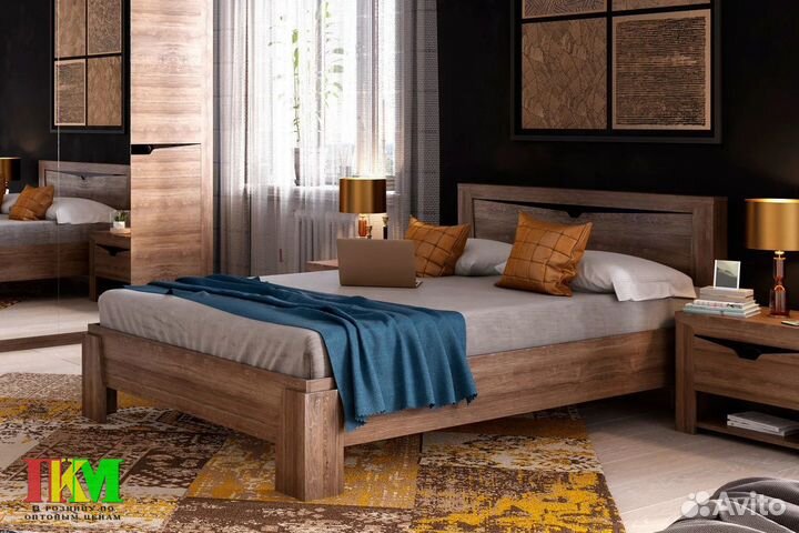 Кровать 120х200 с ортопедом Соренто Дуб стирлинг