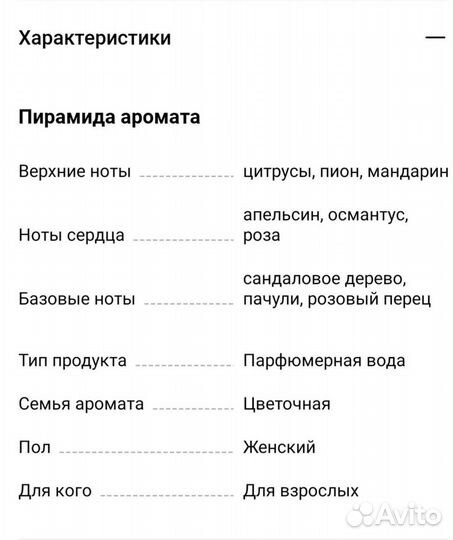 Парфюмерная вода женская