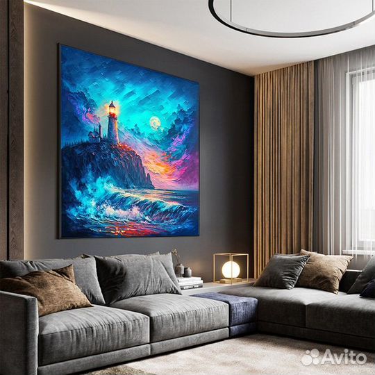 Интерьерная картина маслом на холсте Ручная работа