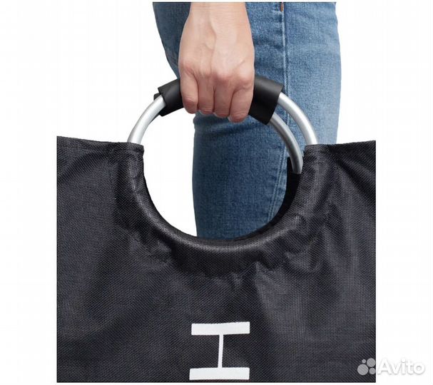 Корзина для белья Home One, 72х35, полиэстер, черн