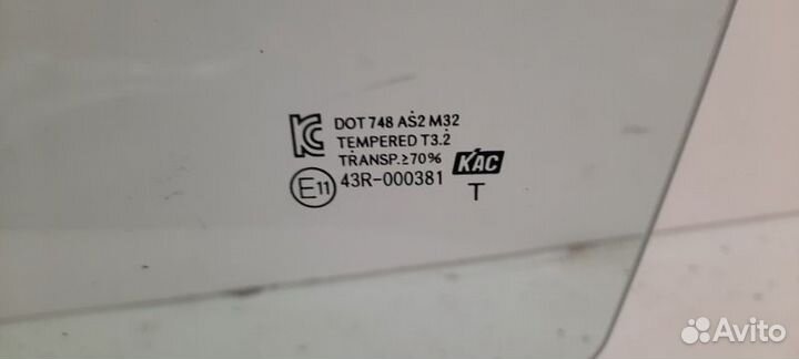 Стекло двери левое Hyundai Solaris 1 2010-2017