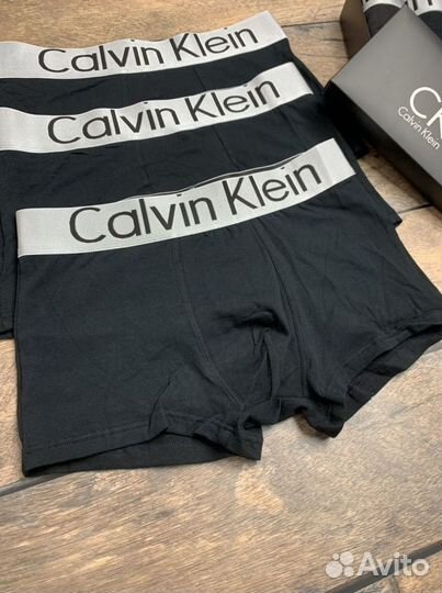 Трусы мужские черные Calvin klein