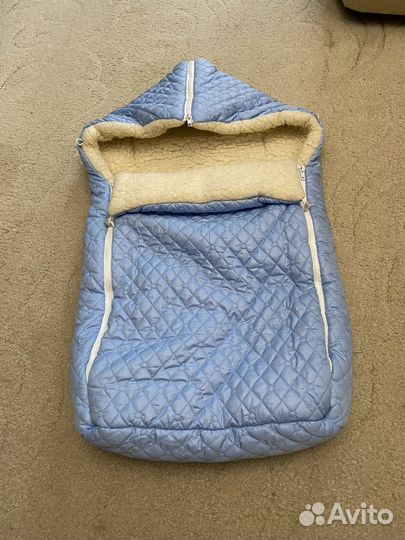 Теплый конверт из овчины